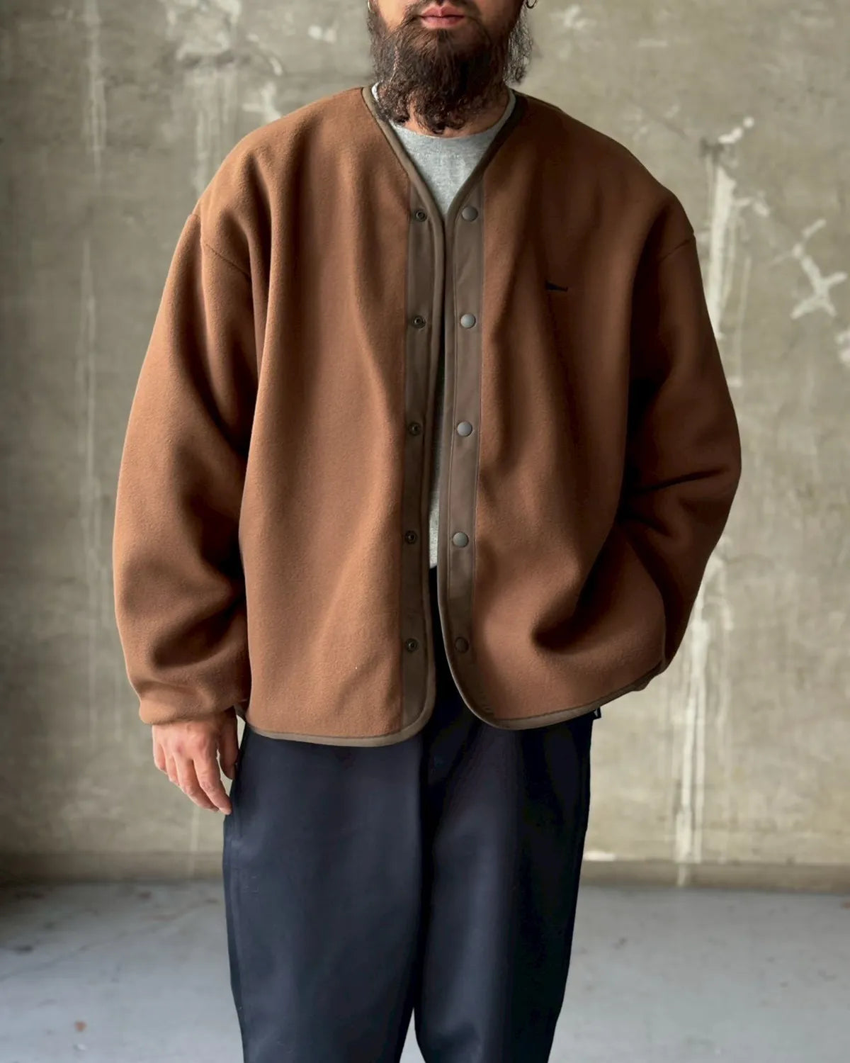 DESCENDANT / KNOT FLEECE CARDIGAN (252ATDS-CSM29)