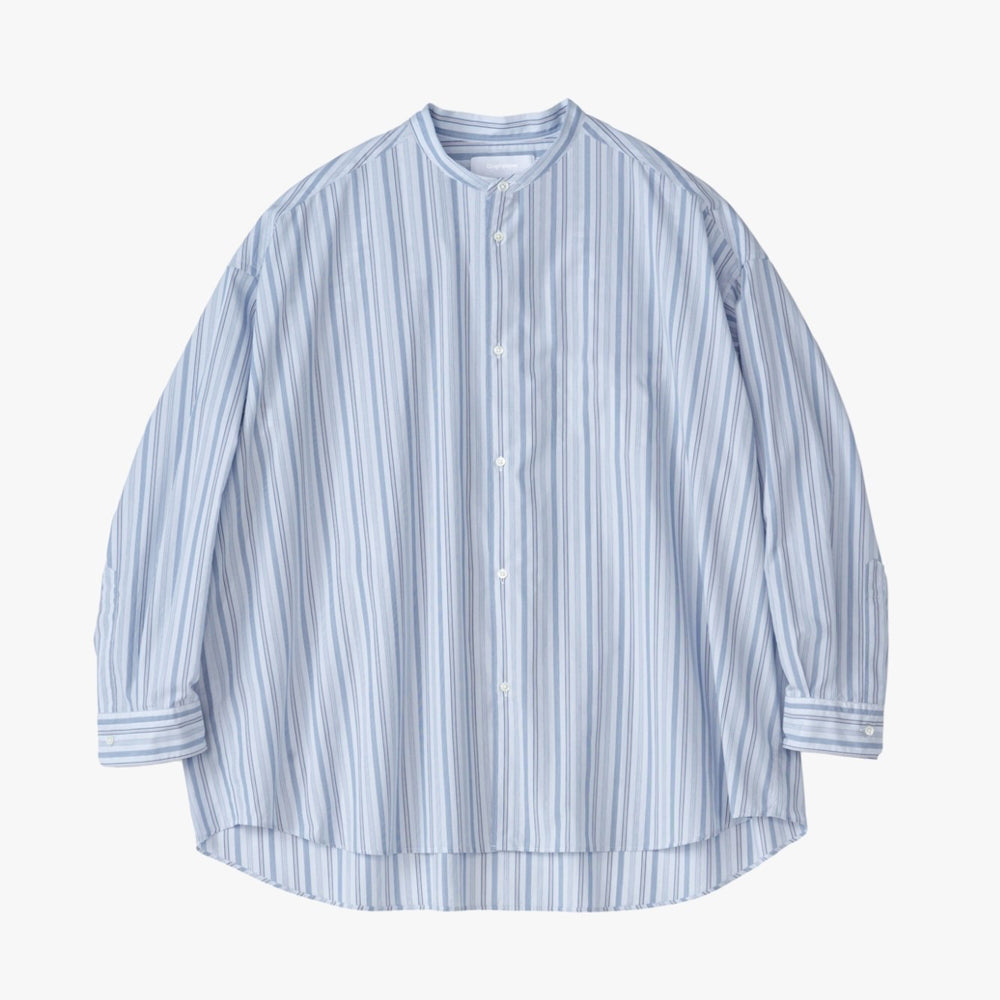 Graphpaper / Broad L/S Oversized Band Collar Shirt (GM243-50002STB)