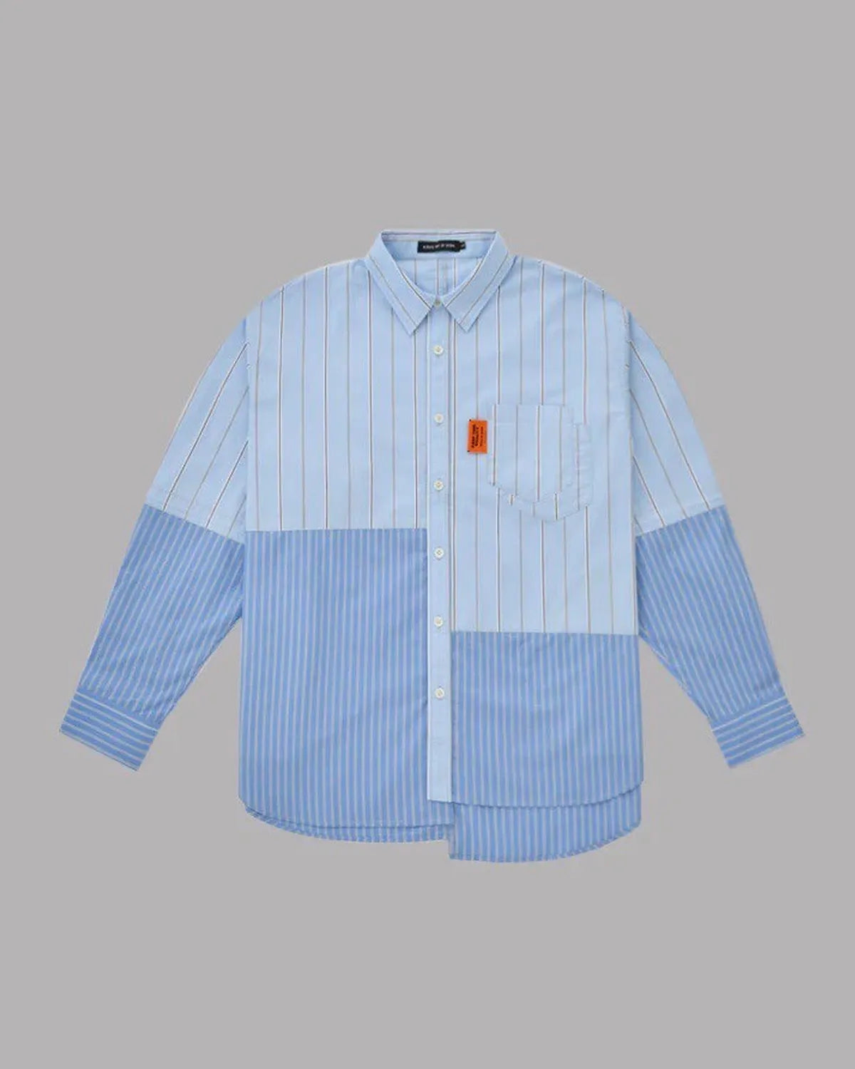 ALWAYS OUT OF STOCK の CRAZY STRIPE L/S SHIRT-SAX (HA-025105216)