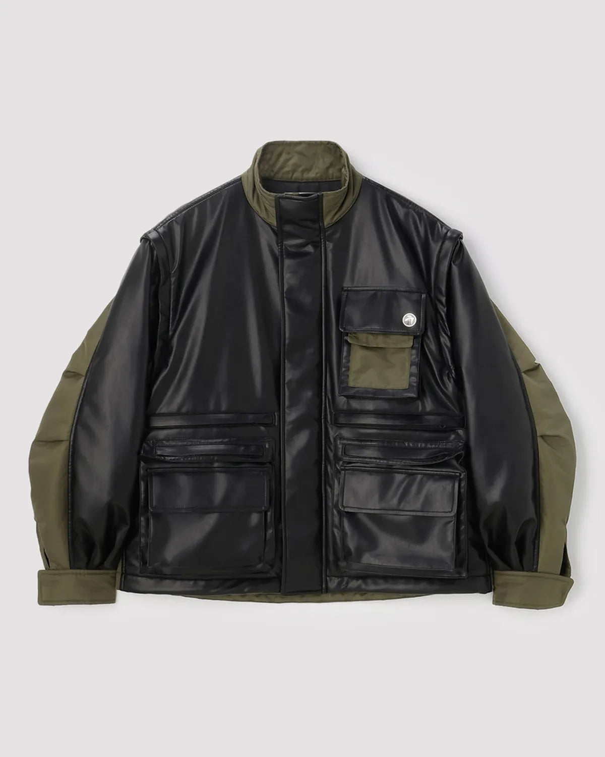 AMBUSH® の FAKE LEATHER BACK NYLON JACKET (12115637)