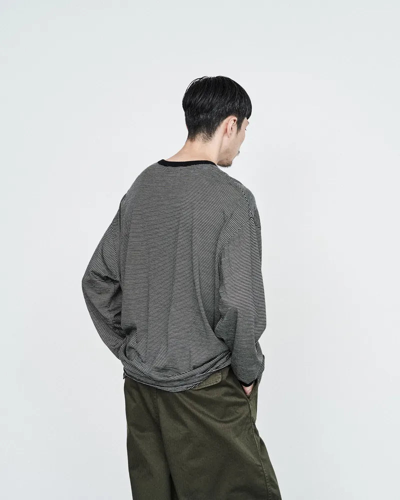 Graphpaper / Wool Border L/S Tee (GU243-70113B)