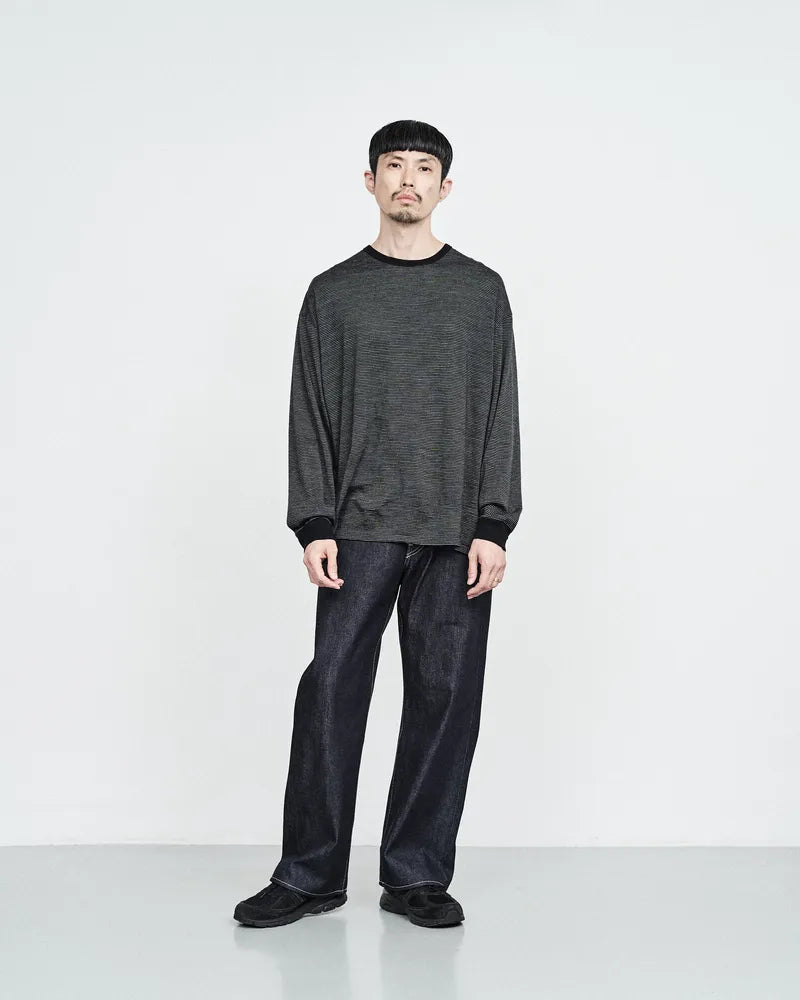 Graphpaper / Wool Border L/S Tee (GU243-70113B)