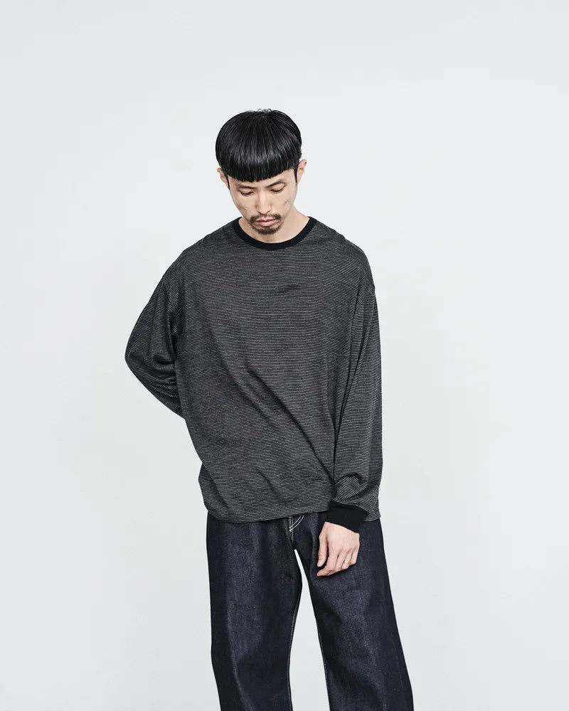 Graphpaper / Wool Border L/S Tee (GU243-70113B)