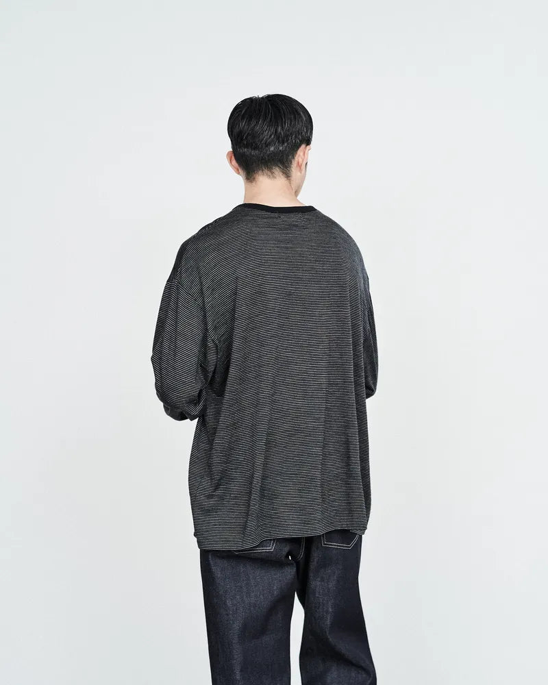 Graphpaper / Wool Border L/S Tee (GU243-70113B)