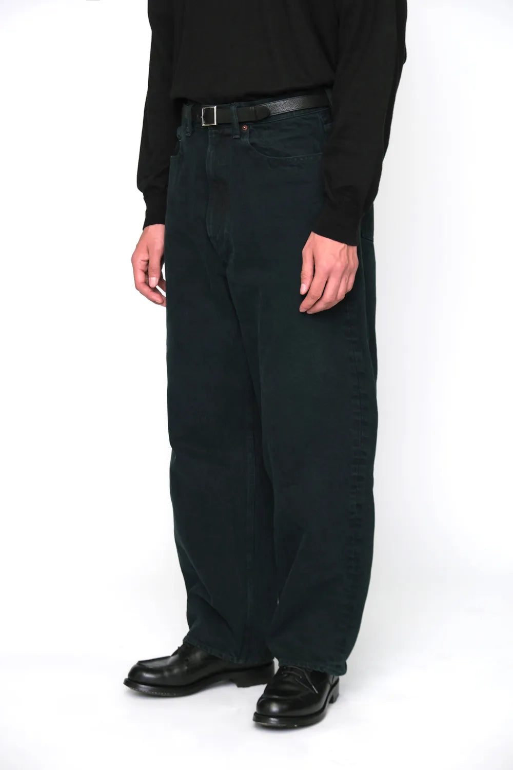 A.PRESSE / Black Washed Wide Denim Pants (26SAP-04-33)