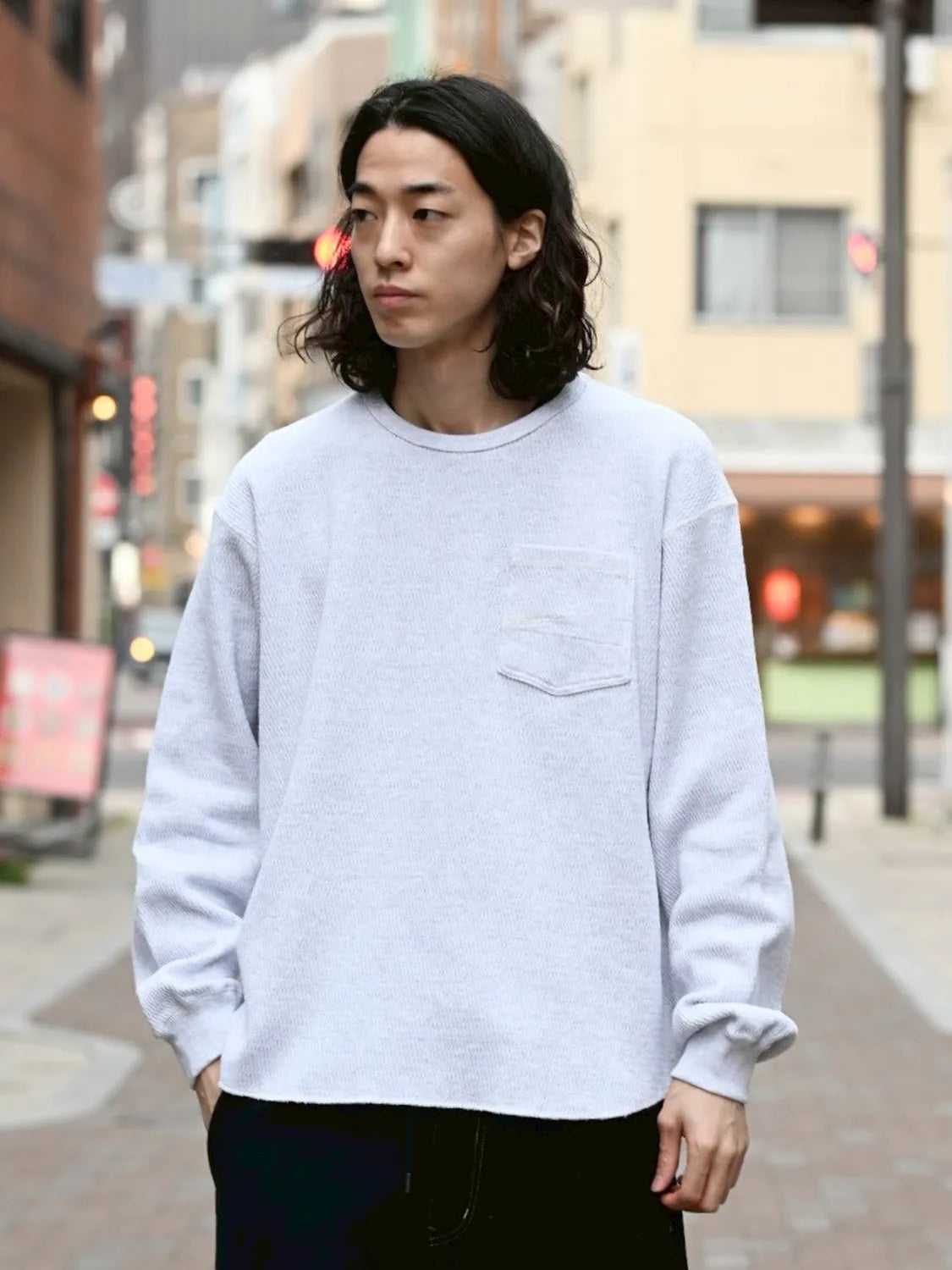 FACETASM / THRMAL KNIT LONG TEE (MYK-TEE-06)