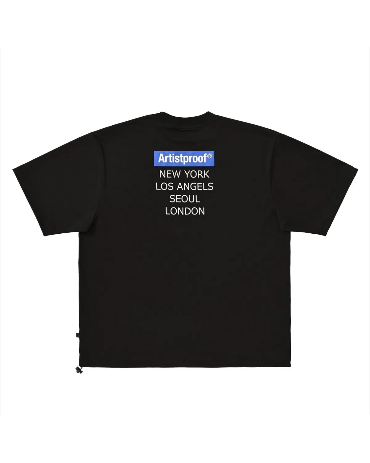 ARTIST PROOF の Art Fair 2003 S/S T-shirt w/Drawcord Black (NEWYORK/L.A./SEOUL/LONDON) (ATPF-038T-P)