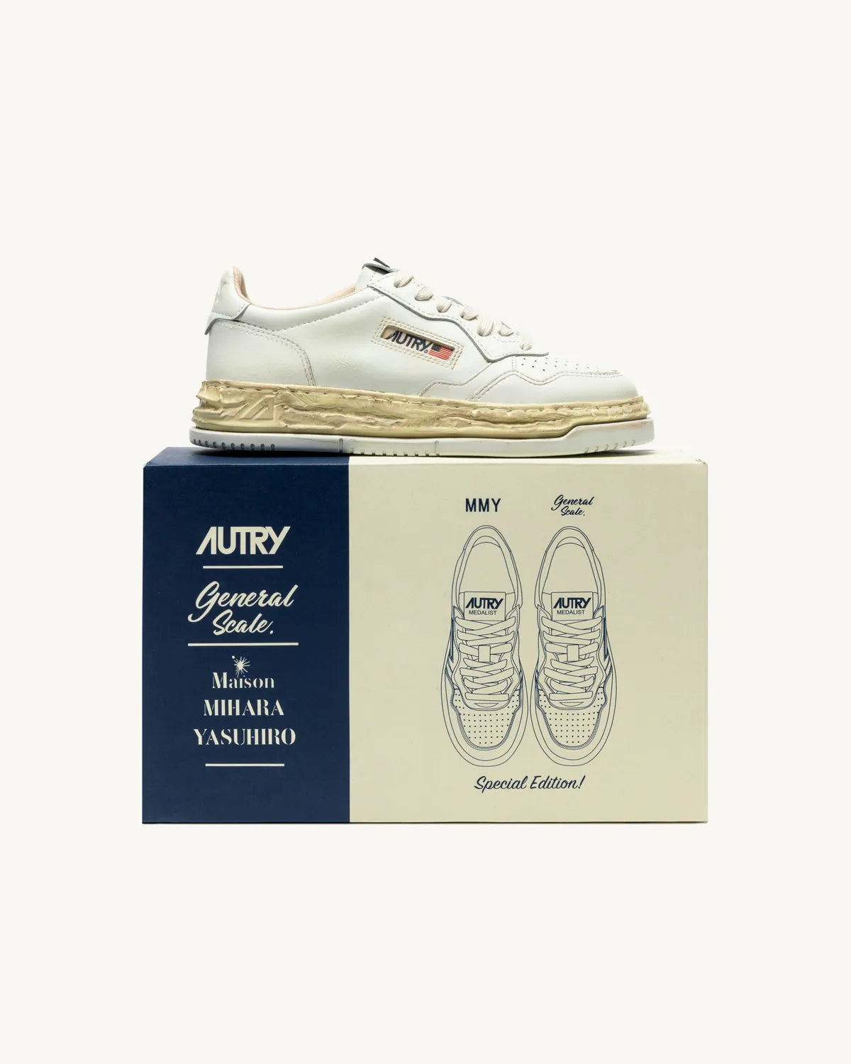 Maison MIHARA YASUHIRO × AUTRY / MMY General Scale." Medalist Low Supervintage (A1UNAVLMMMY1)