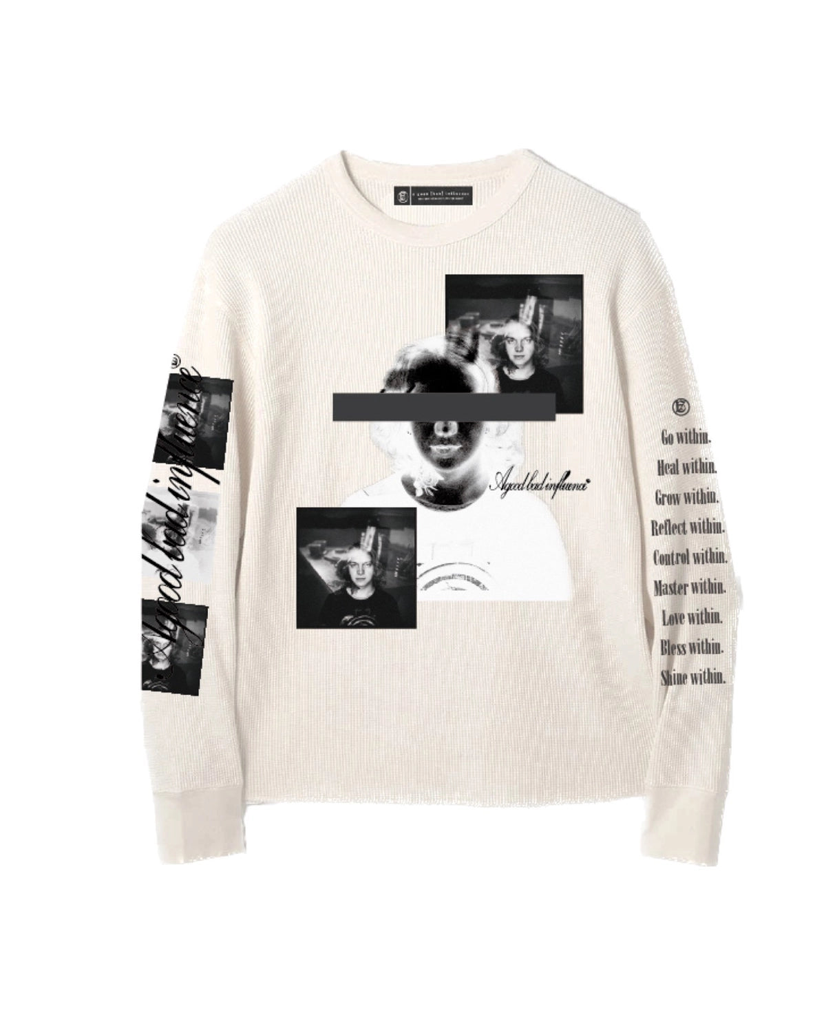 A Good Bad Influence の DON'T LOOK WAFFLE LONG SLEEVE T-SHIRT (AGBI-25AW-LS04)