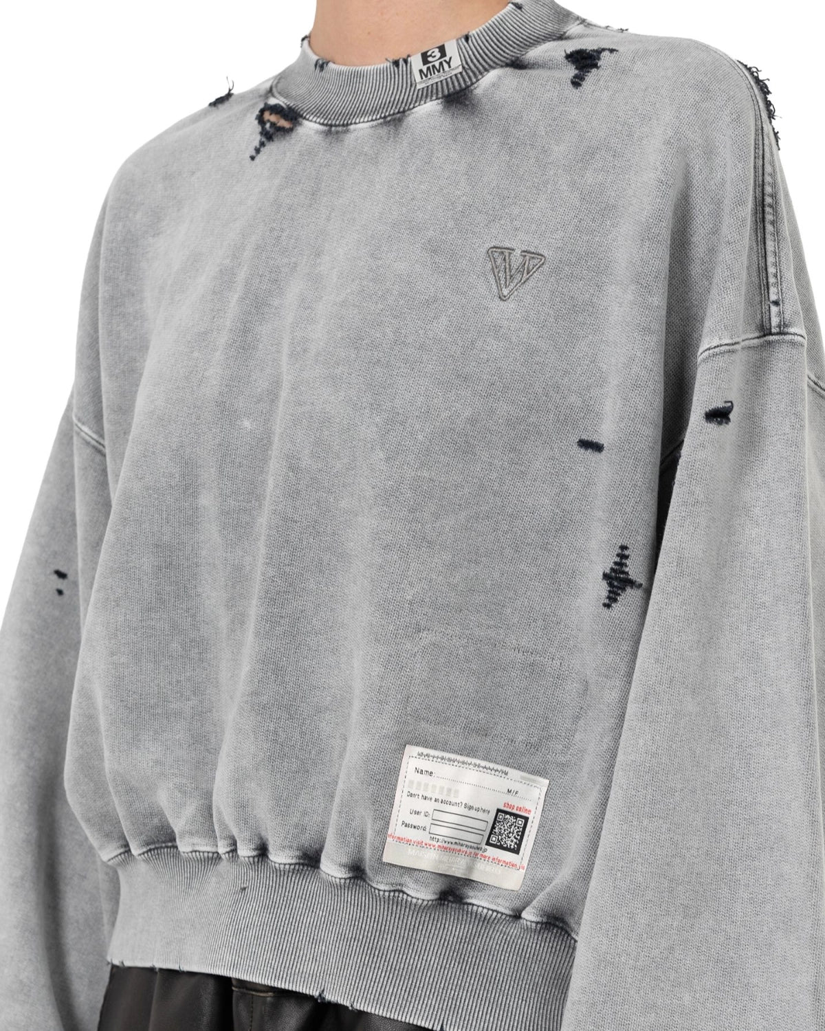 Maison MIHARA YASUHIRO / Bleached Sweatshirt (B15PO572)