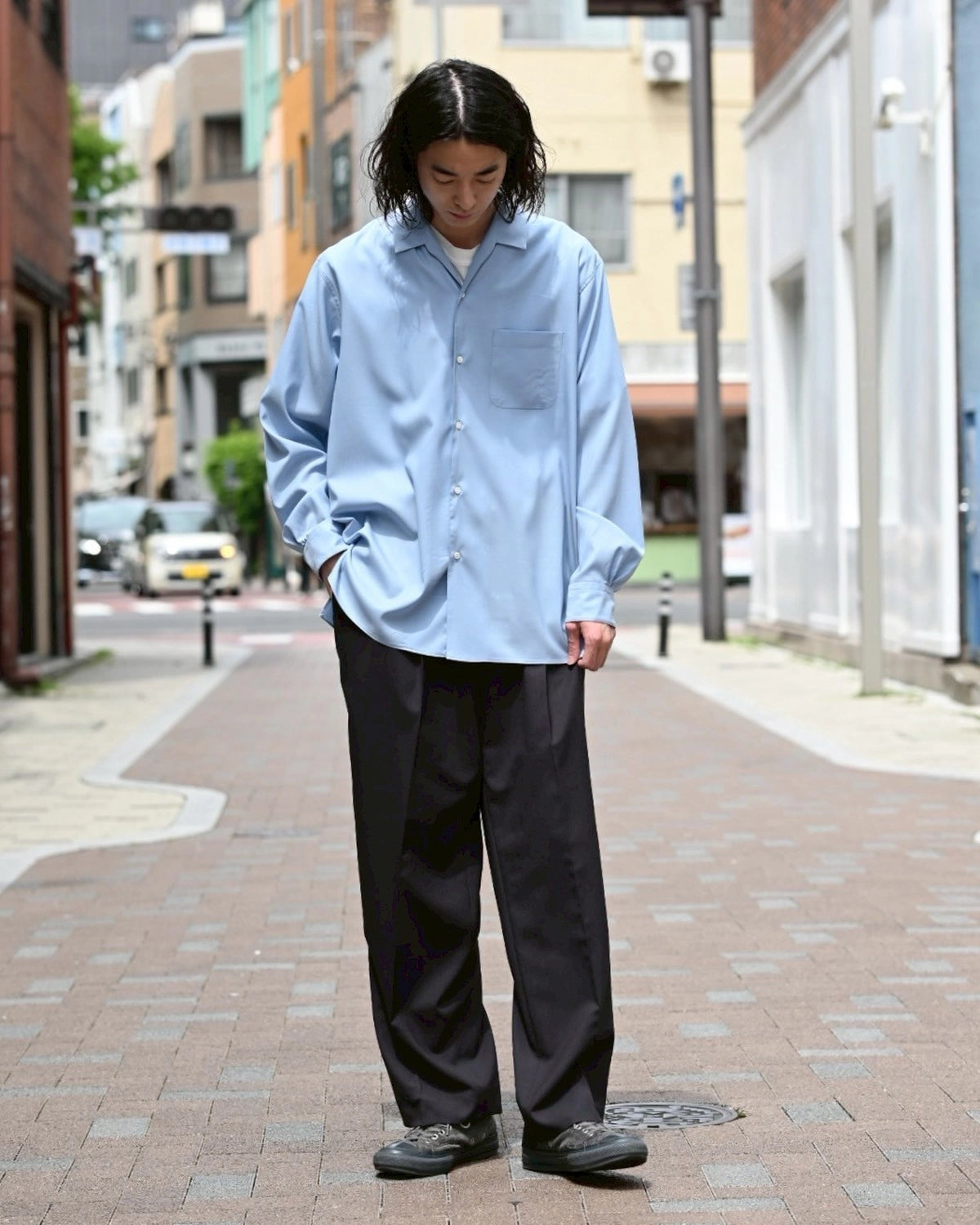 MARKAWARE / CLASSIC FIT DOUBLE PLEATED TROUSERS (A25A11PT01C)
