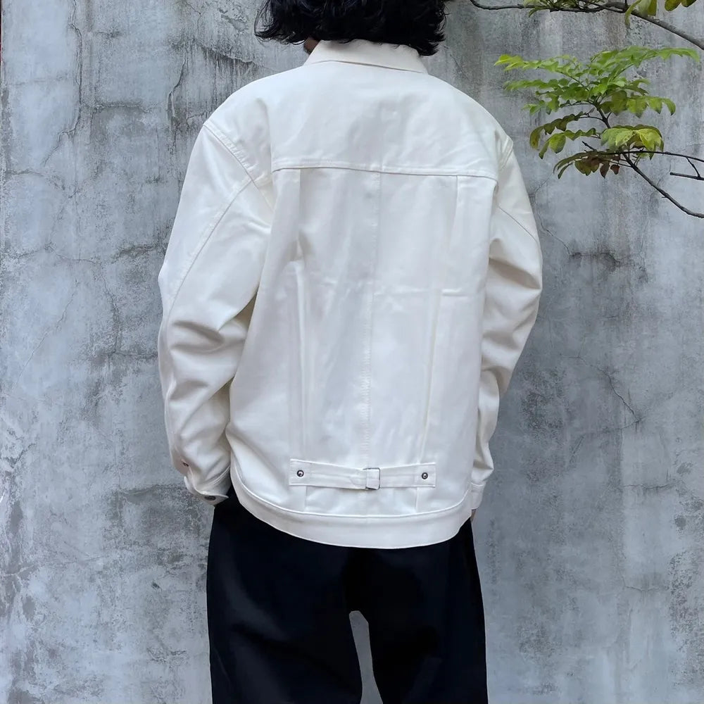 SEQUEL / × FRAGMENT RIGID WHITE DENIM JACKET 14oz (SQ-24SS-JK-03)