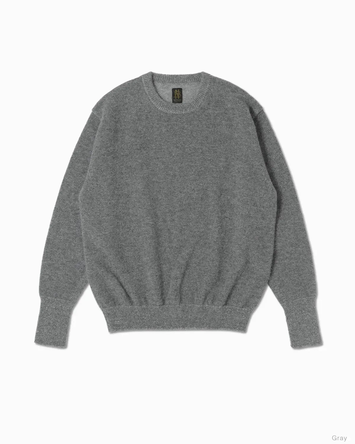 BATONER の Men BABY ALPACA KURUMI TENJIKU CREW NECK (BN-25FM-057)