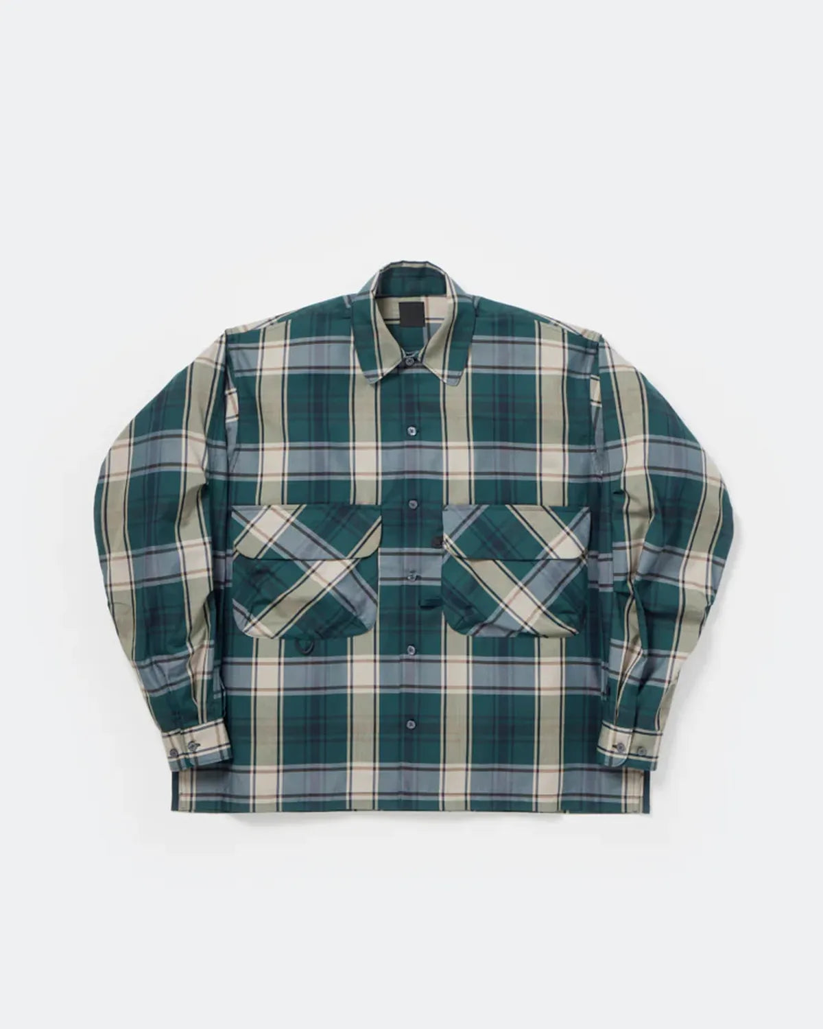 DAIWA PIER39 / TECH SPORTS OPEN COLLAR SHIRT L/S BIG TARTAN (BE-81026W)