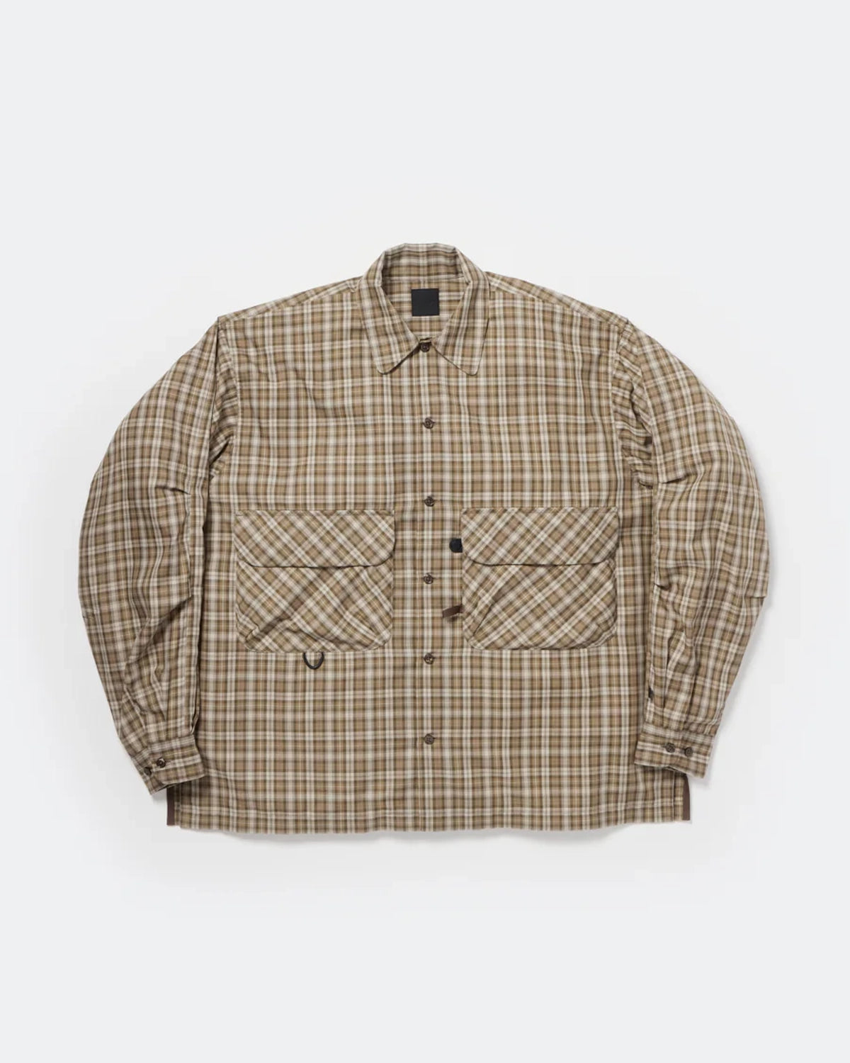 DAIWA PIER39 / TECH SPORTS OPEN COLLAR SHIRT L/S GREN PLAID (BE-82026)