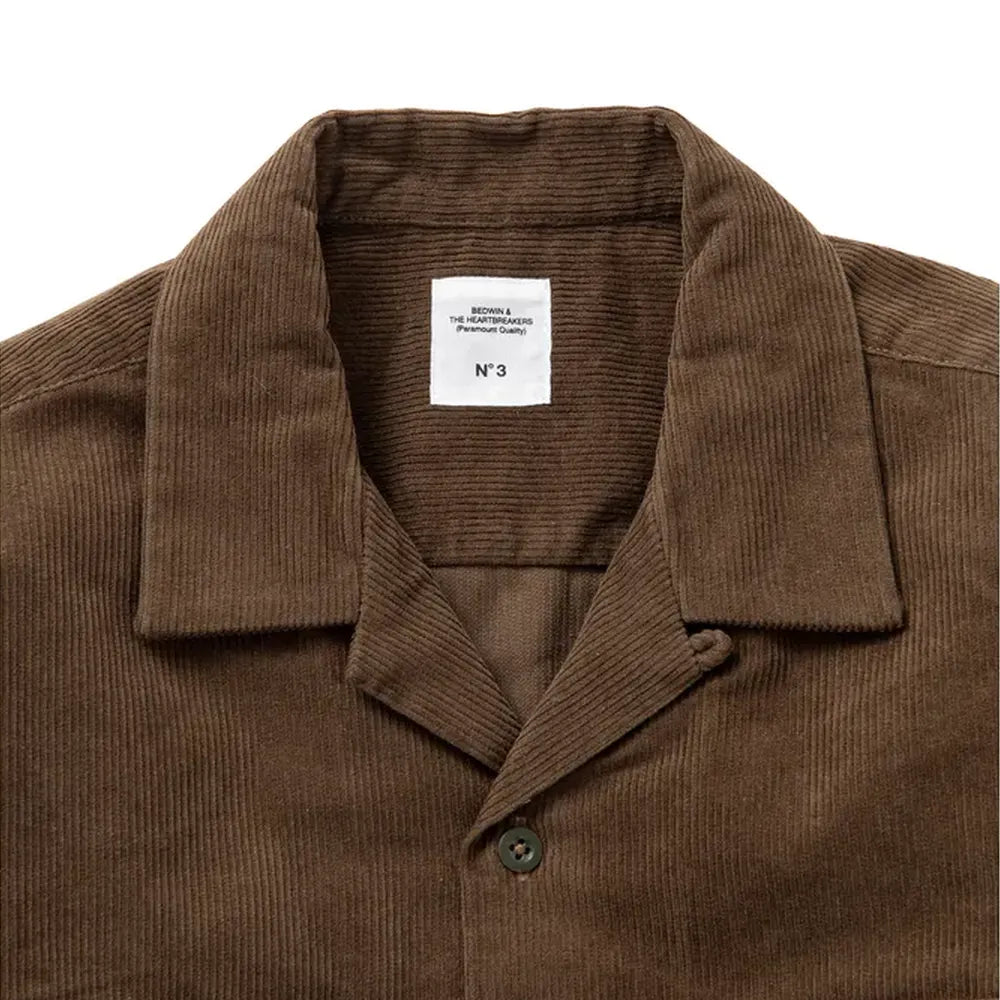 BEDWIN & THE HEARTBREAKERS / L/S OPEN COLLAR CORDUROY SHIRT "ROOST" (24AB1736)