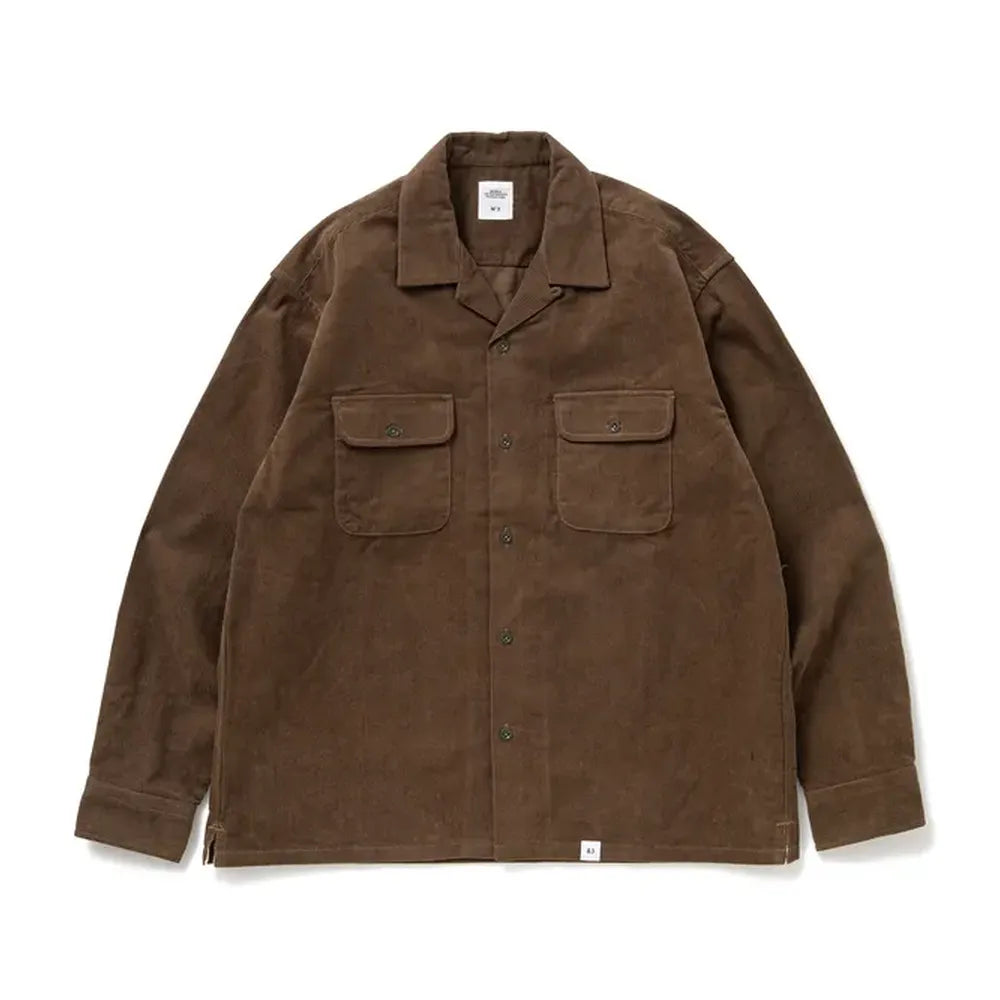 BEDWIN & THE HEARTBREAKERS の L/S OPEN COLLAR CORDUROY SHIRT "ROOST" (24AB1736)