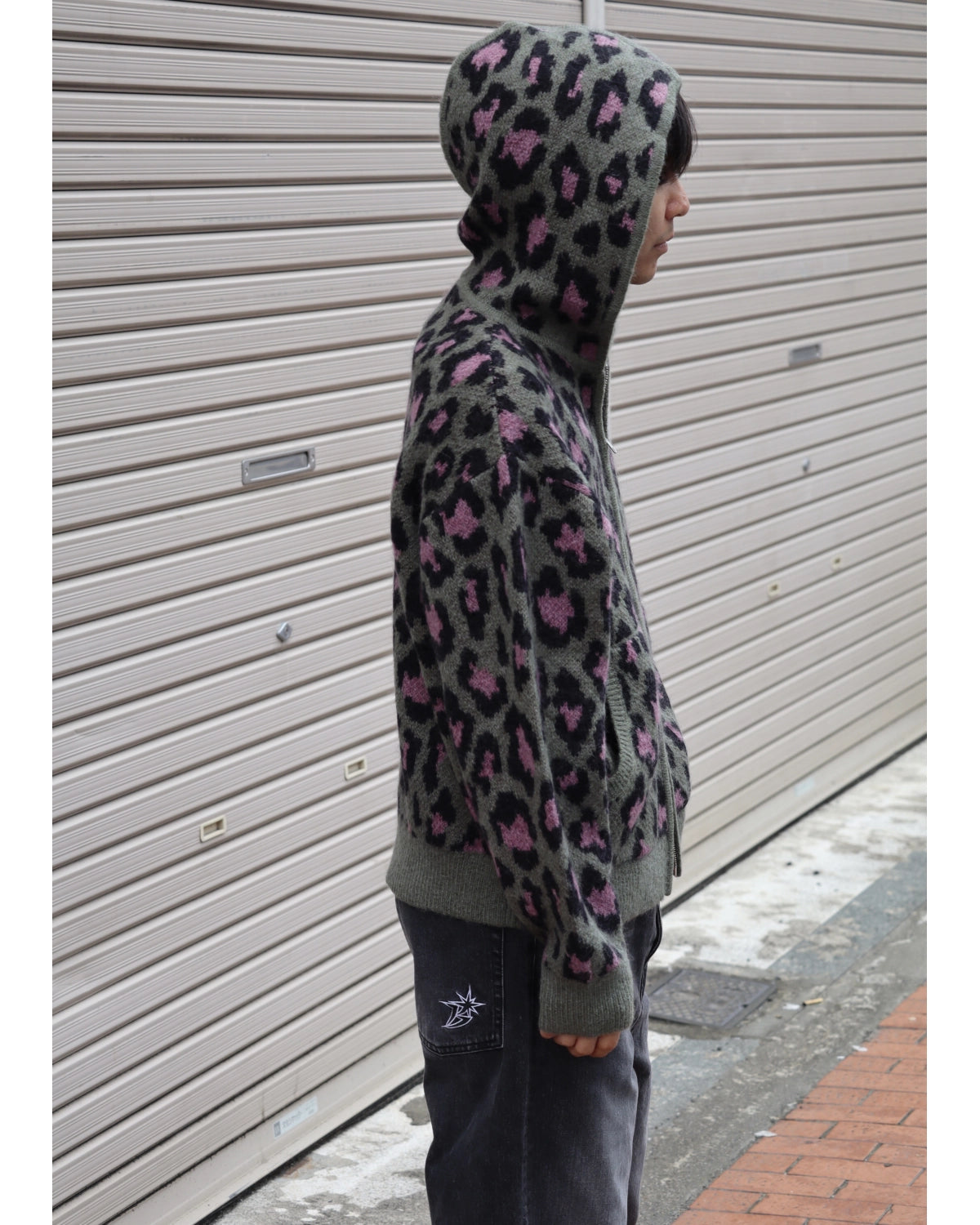 WOKE EDGE / Leoparad Mohair Zip Knit (2621-15913-0053004)