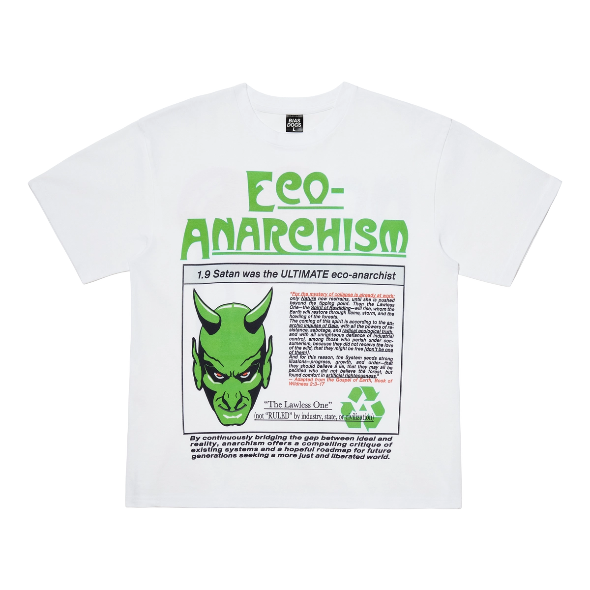 BIAS DOGS（バイアスドッグス）/ ECO ANARCHIST T-SHIRT |公式通販 