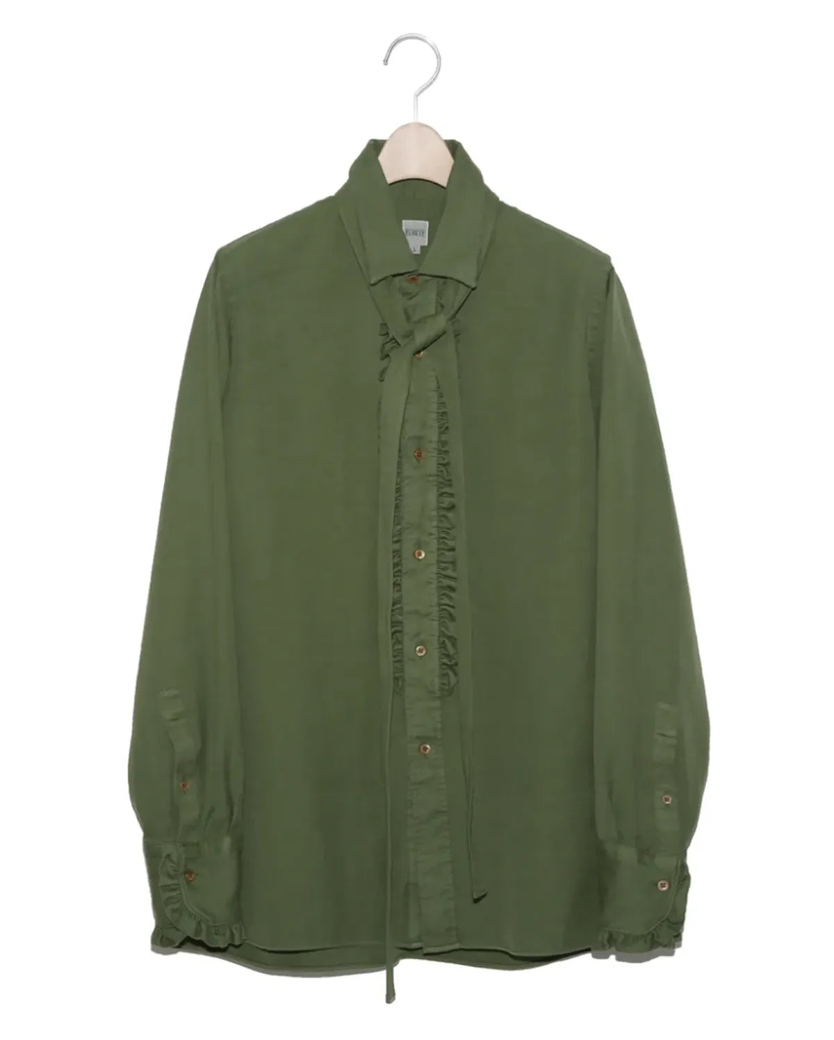 BOWTE の FINE COUNT COTTON PIECE DYE BOWTIE FRILL SHIRTS (262-01-0005)