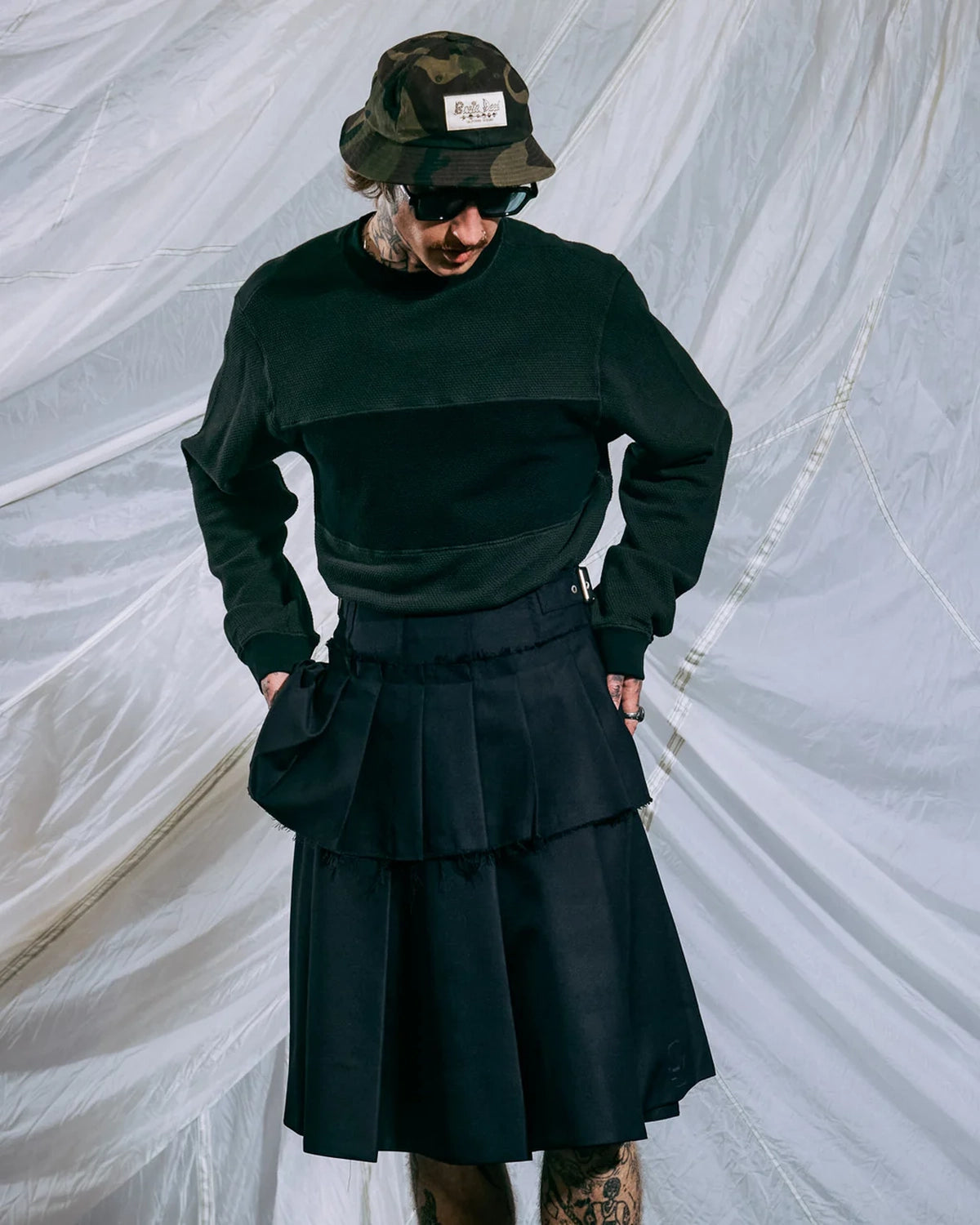 BRAIN DEAD / THERMAL LONG SLEEVE SHIRT (T01004833SS26)