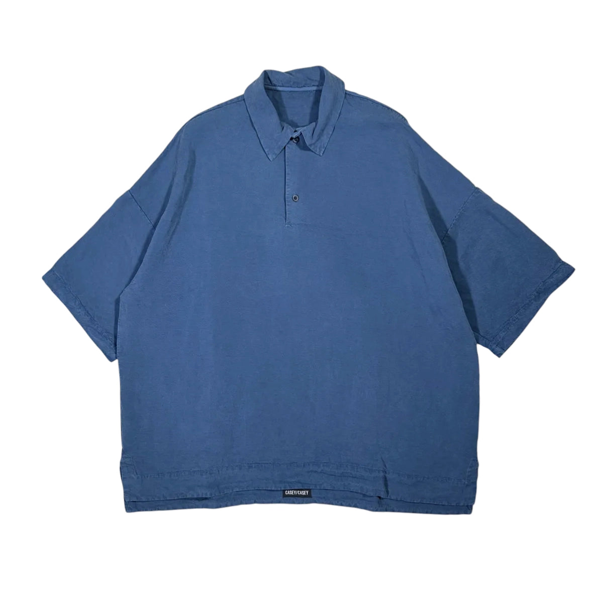 【CASEY CASEY】Big Polo Shirt Casey Casey Mens Equerre Polo Heavy Jersey - Night | Garmentory