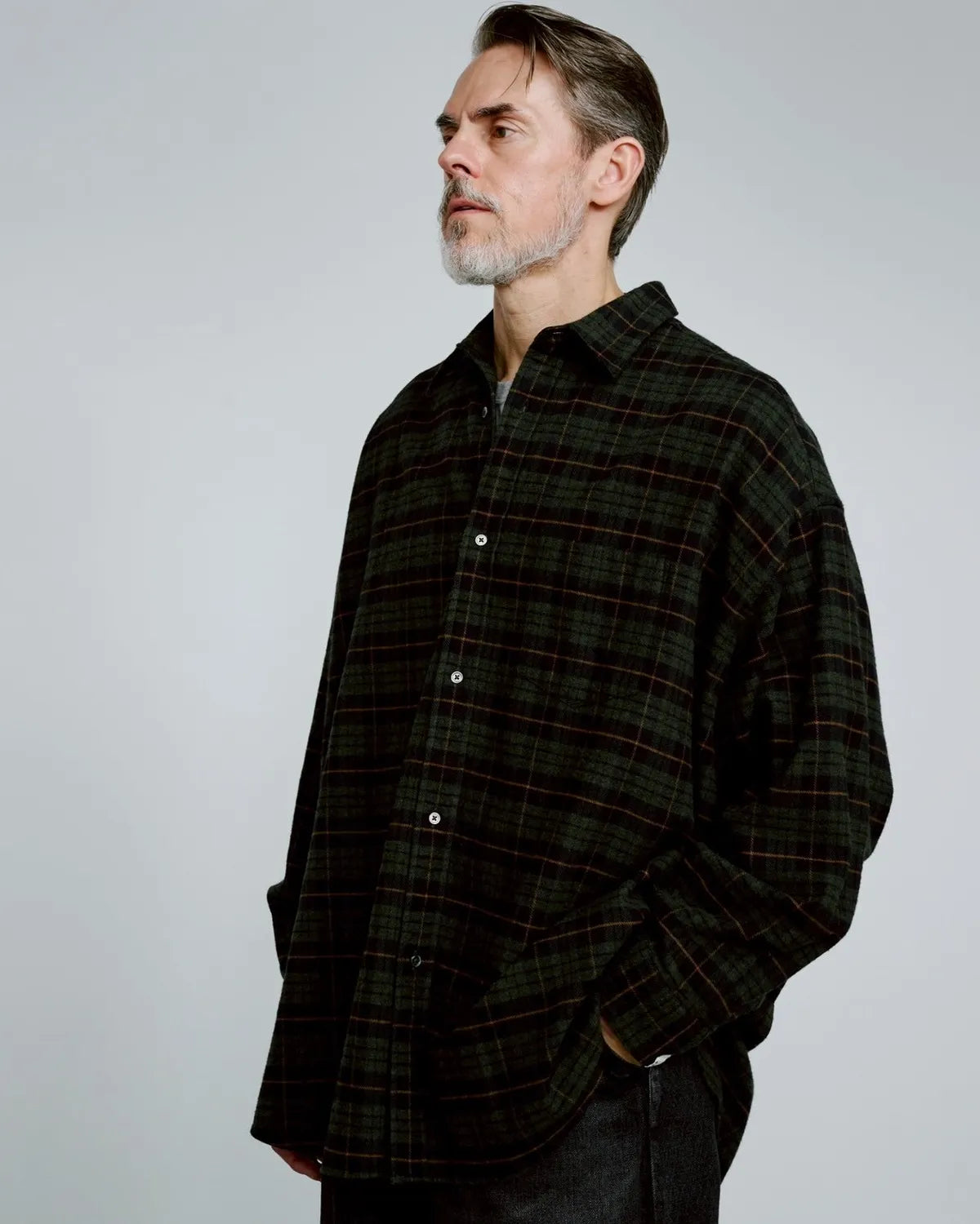 Graphpaper Re: (※Graphpaper NAGOYA EXCLUSIVE) / SIDOGRAS Cotton Flannel Oversized Regular Shirt (GM253-50604N)
