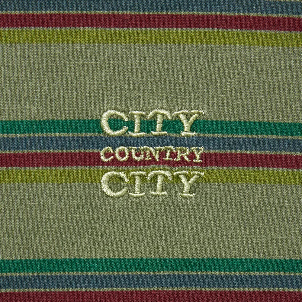 CITY COUNTRY CITY / EMBROIDERED LOGO OVERDYE BORDER L/S T-SHIRT (CCC-243C006)