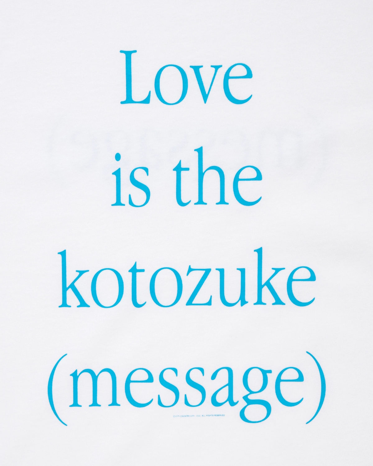 CITY COUNTRY CITY / COTTON T-SHIRT_KOTOZUKE (CCC-261T008)