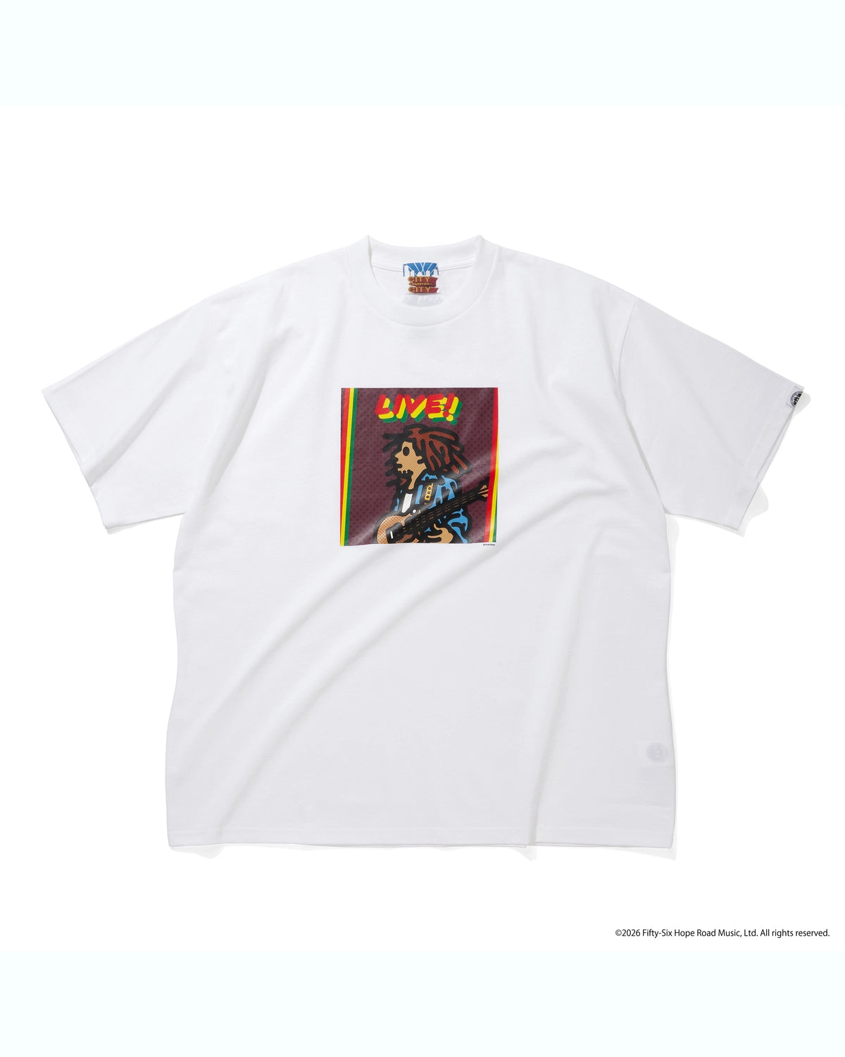 CITY COUNTRY CITY × BOB MARLEY / COTTON T-SHIRT _ LIVE (CCC-261T010)