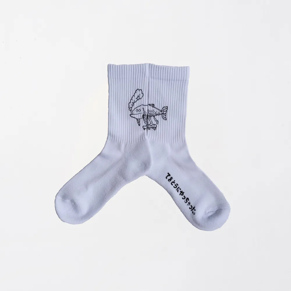 Chaos Fishing Club / 1PAC OSAKANA KUN SOCKS WHITE (CFC-SOCKS02)