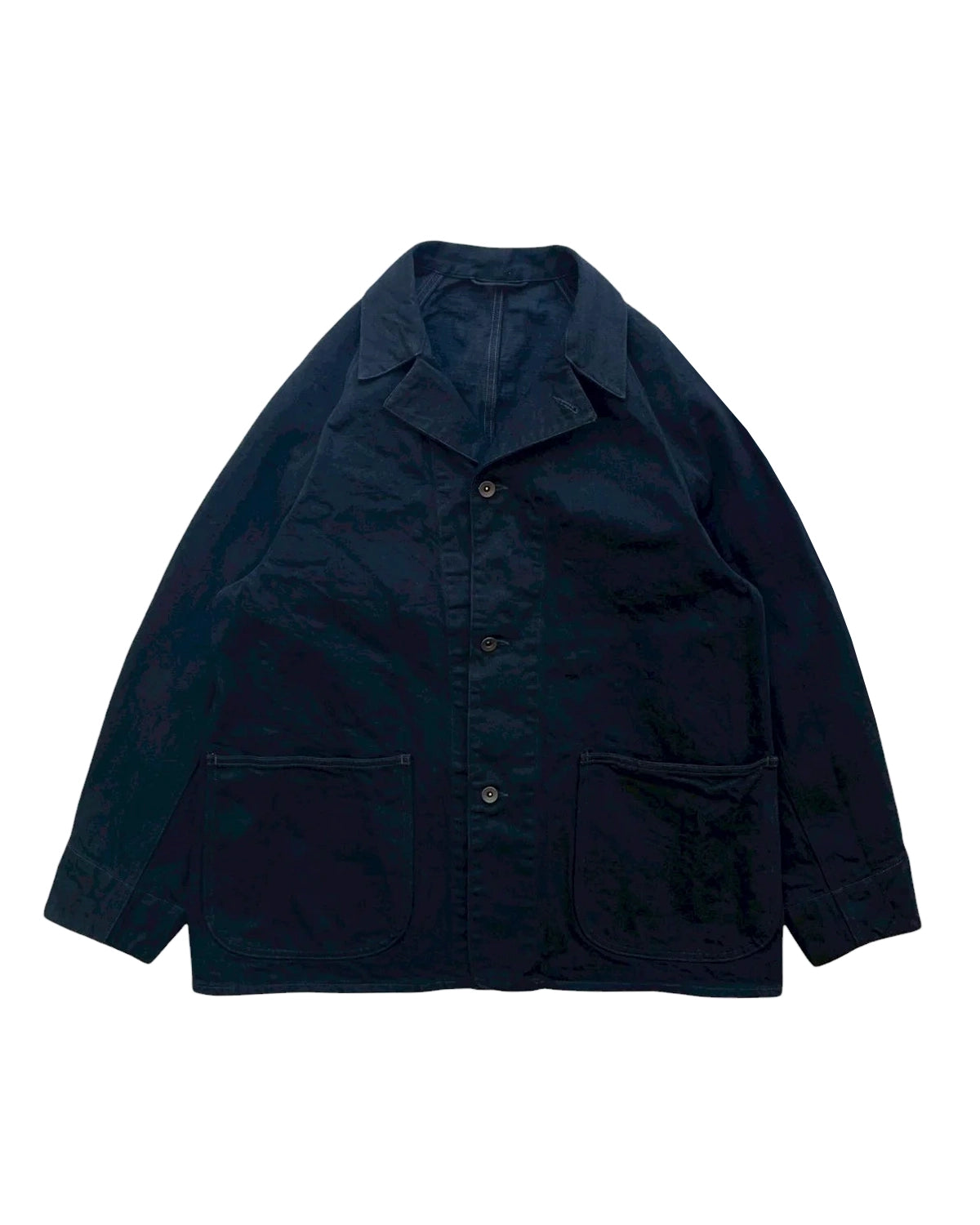 COMOLI の ブラックデニム ワークジャケット (C03-01002)