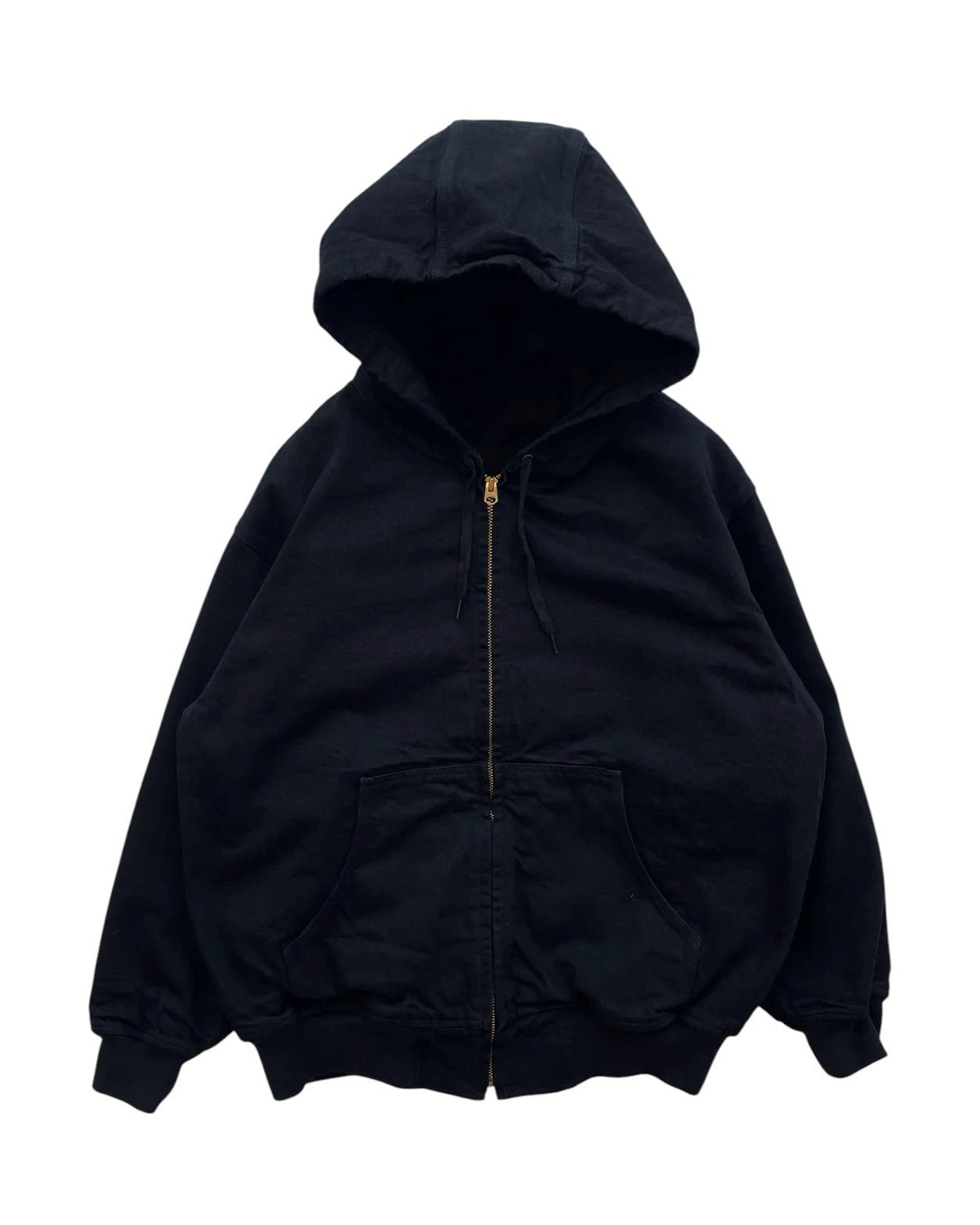 COMOLI の ブラックデニム ジップパーカ (C03-01003)