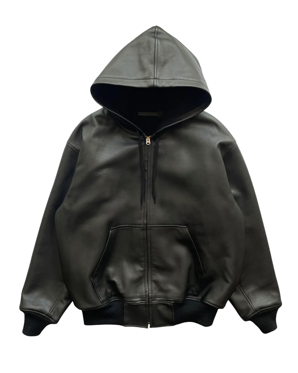 COMOLI の カーフスキン ジップパーカ (C03-01028)