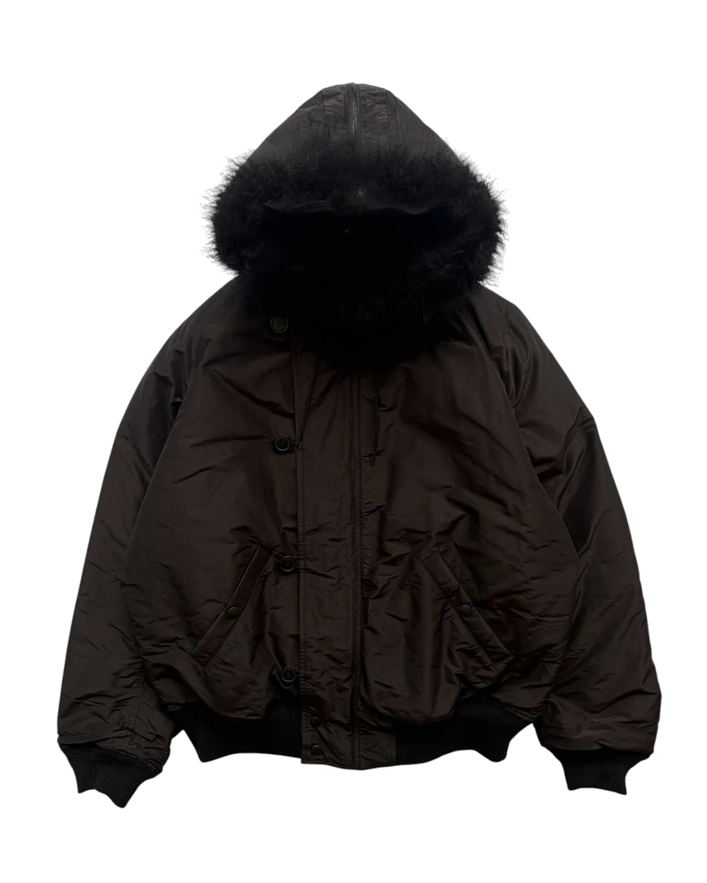 COMOLI(コモリ) / コットンシルク ミリタリーフーデッドジャケット