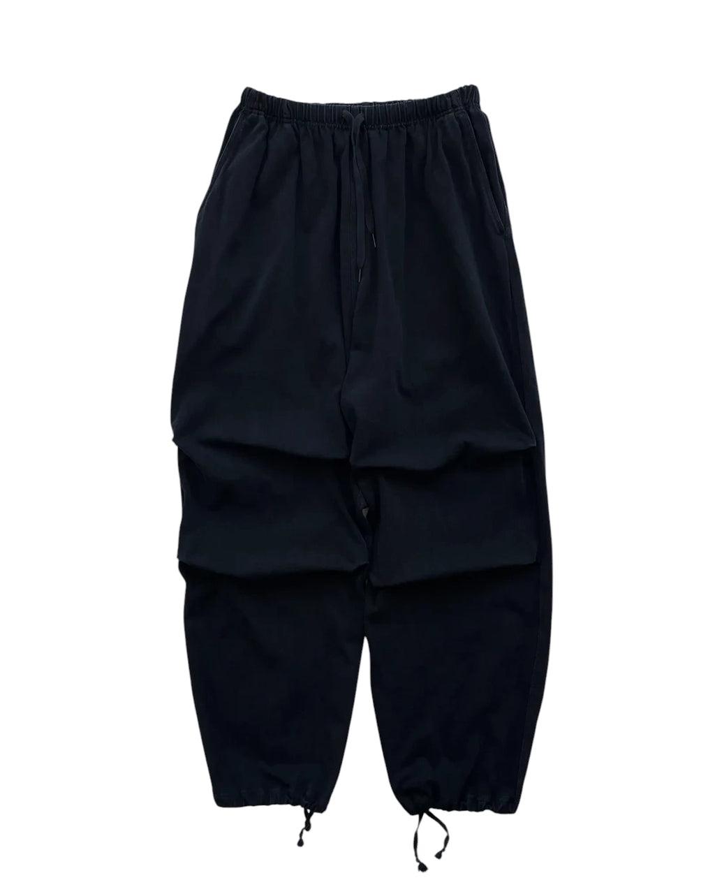 24ss COMOLI コモリ コットンジャージ ニータックパンツ 1 ブラック COMOLI (コモリ) コットンジャージ ニータックパンツ