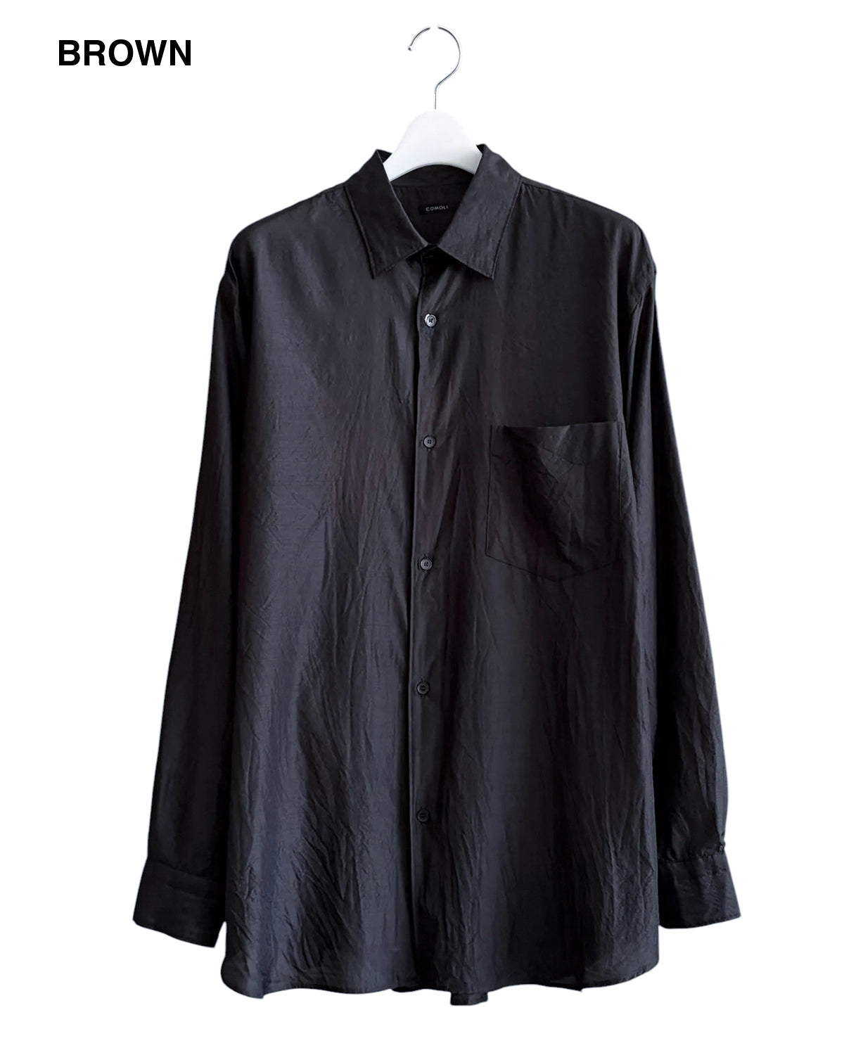 COMOLI の ウールシルク コモリシャツ (D01-02017)