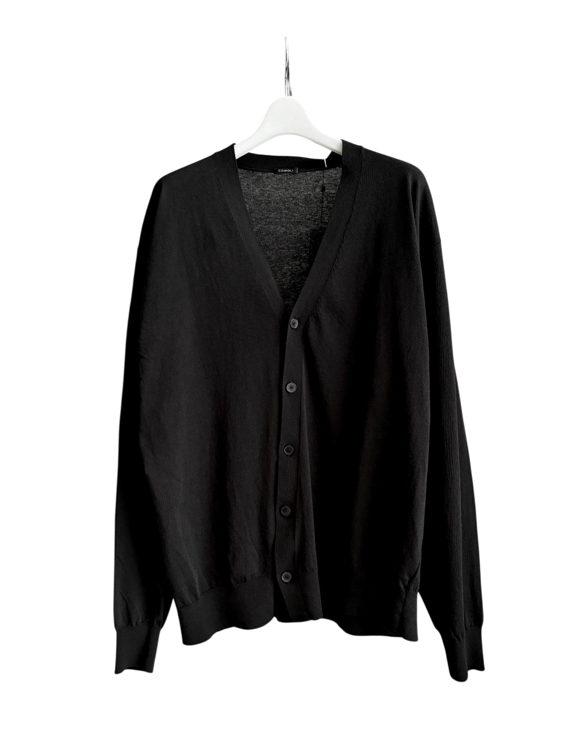 COMOLI の コットン Vネックカーディガン (D01-06012)