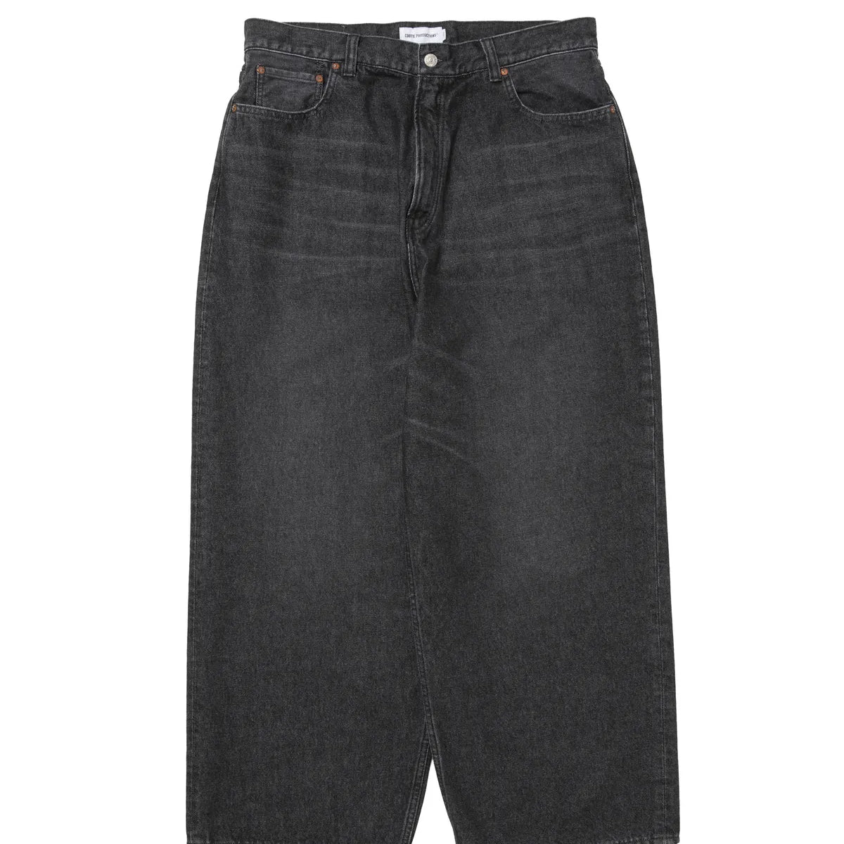 超極太 cootie ブラックバギーパンツ オーバーサイズド ワンポイントロゴ COOTIE PRODUCTIONS（クーティー プロダクションズ）/ 12.5oz Denim 5