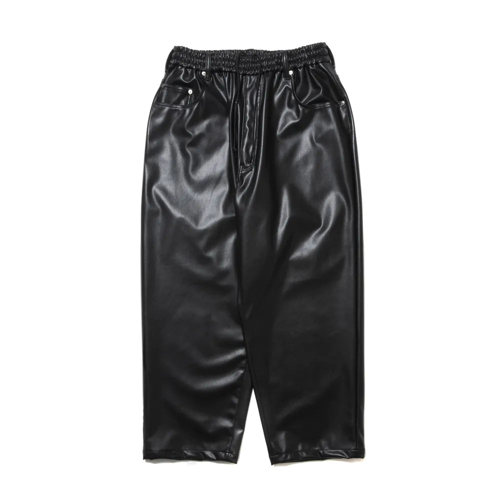COOTIE PRODUCTIONS® の Faux Leather 5 Pocket Wide Easy Pants (CTE-24A116)
