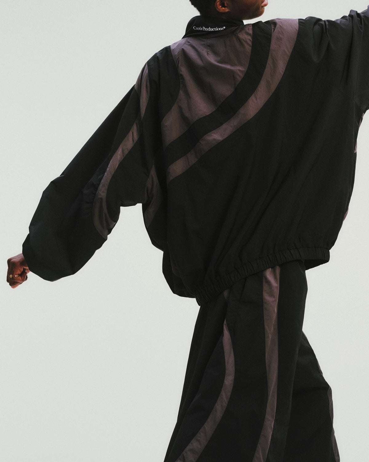 COOTIE PRODUCTIONS® / Nylon Paneling Shin Cut Wide Track Pants (CTE-26S122)