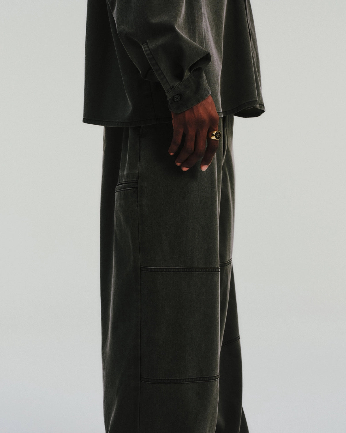 COOTIE PRODUCTIONS® / Pigment Coating  T/R Twill Double Knee Work Trousers (CTE-26S124)