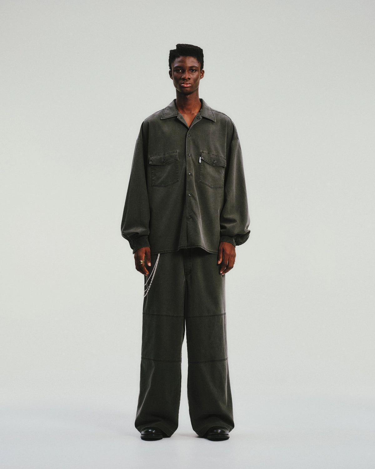COOTIE PRODUCTIONS® / Pigment Coating  T/R Twill Double Knee Work Trousers (CTE-26S124)