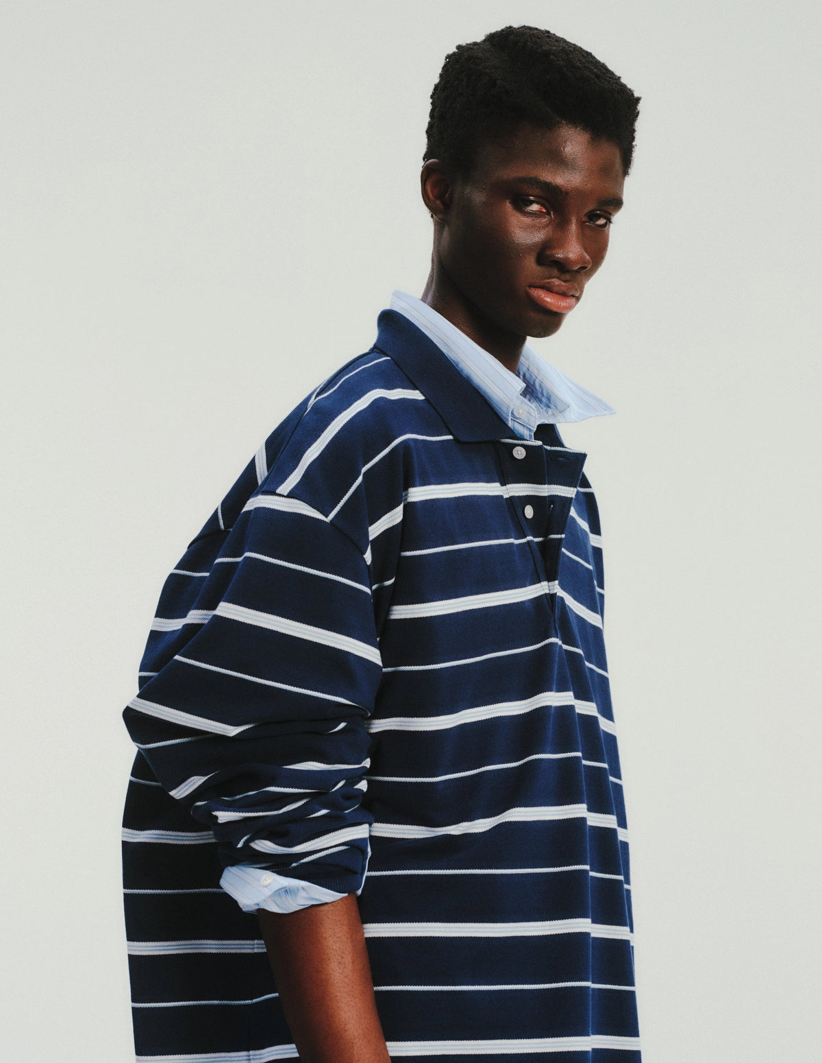 COOTIE PRODUCTIONS® / Moss Stitch Border L/S Polo (CTE-26S327)