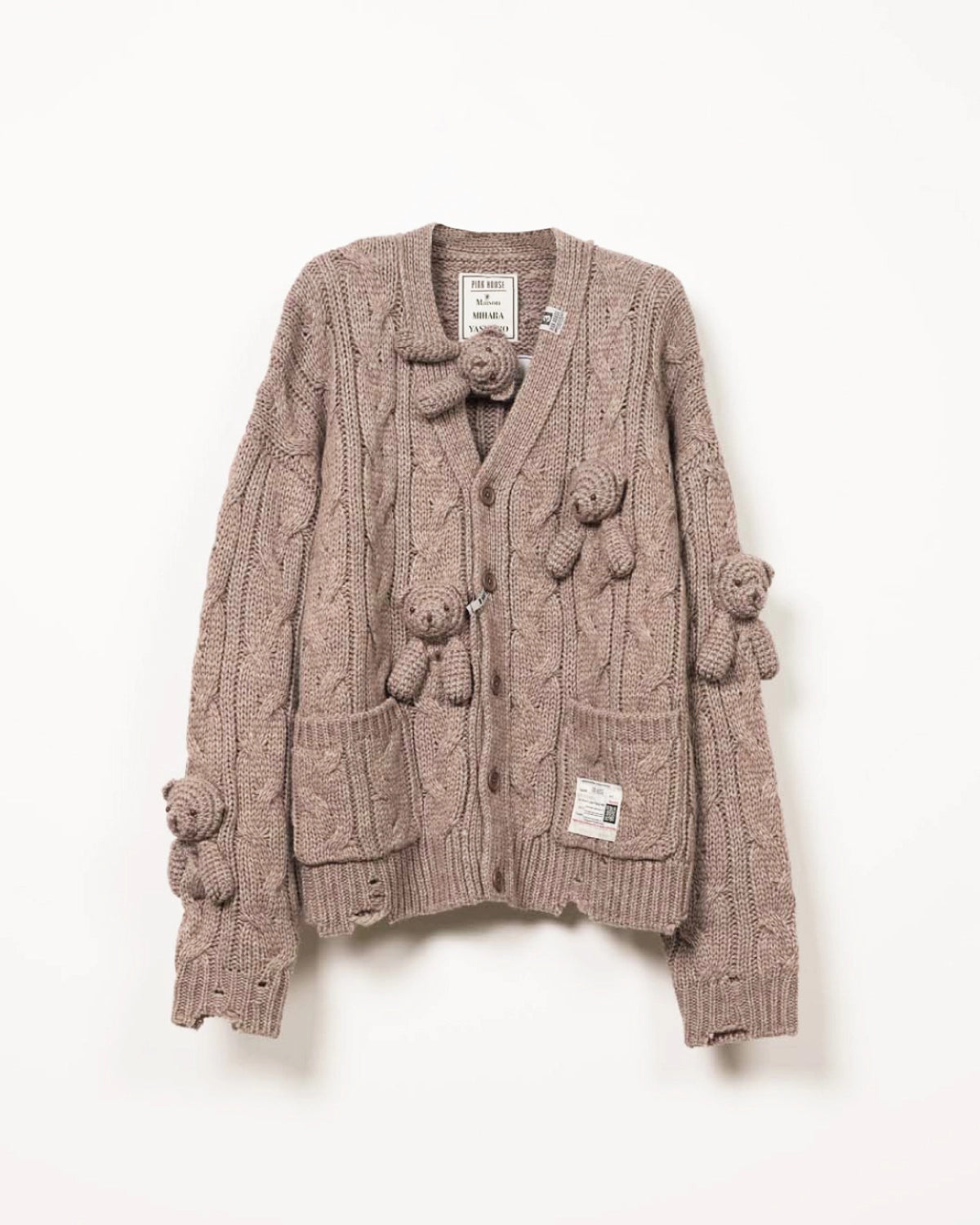 Maison MIHARA YASUHIRO × PINK HOUSE / PINK HOUSE BEARS KNIT CARDIGAN (C17CD500)