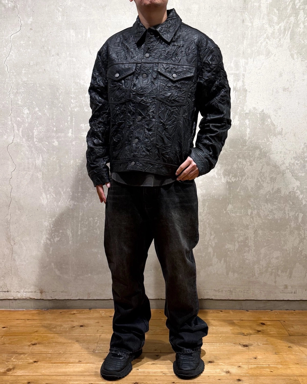 GUESS U.S.A / LTHR TRUCKER JKT (M5BN34L0WS0)