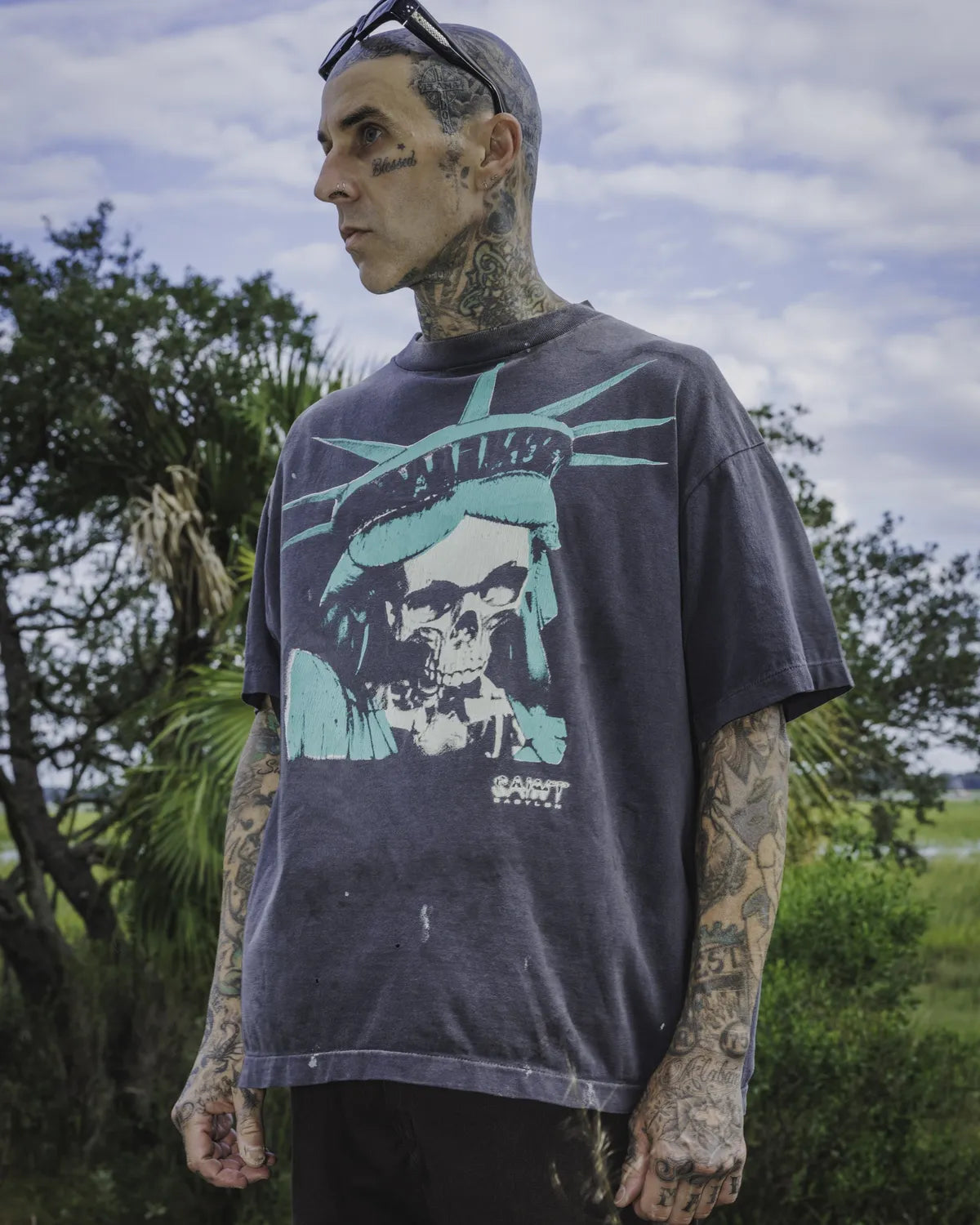 ©︎SAINT Mxxxxxx × BABYLON / BBLN_SS TEE_SAINT BABYLON (SM-HR1-0000-C47)
