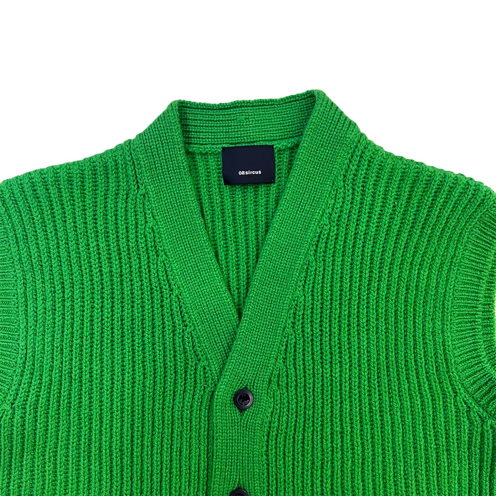 08sircus / Wool broken knit cardigan vest (S24AW-KN05)