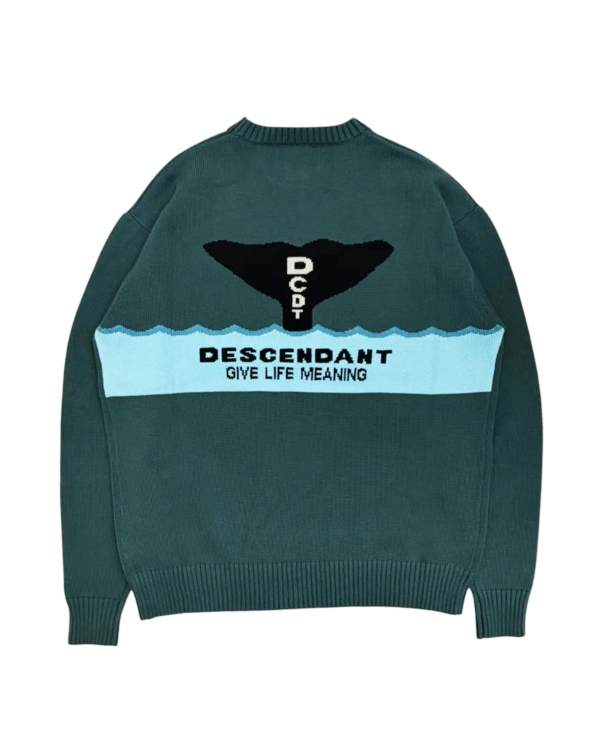 DESCENDANT の FLUKE UP CREW NECK KNIT (261MADS-KNM01)