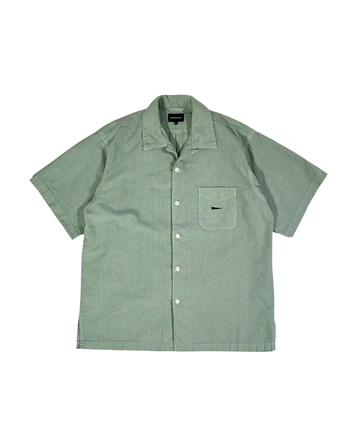 DESCENDANT の S WIND OPEN COLLAR SEERSUCKER SS SHIRT (261WVDS-SHM05)